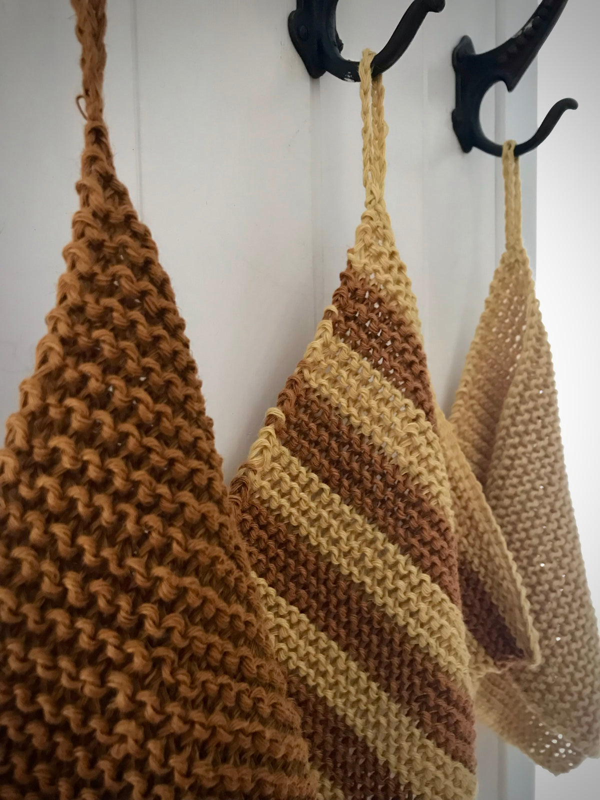 Handknitted Linen Cloth - Burnt Ochre