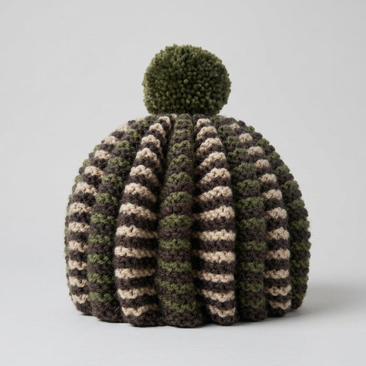 A hand knitted tea cosy