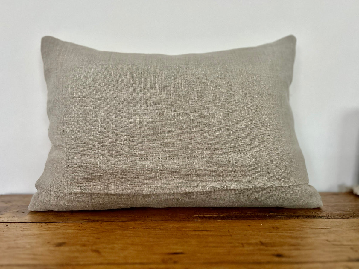 Jacob Wool & Linen Cushion - Tussah Silk Stripe