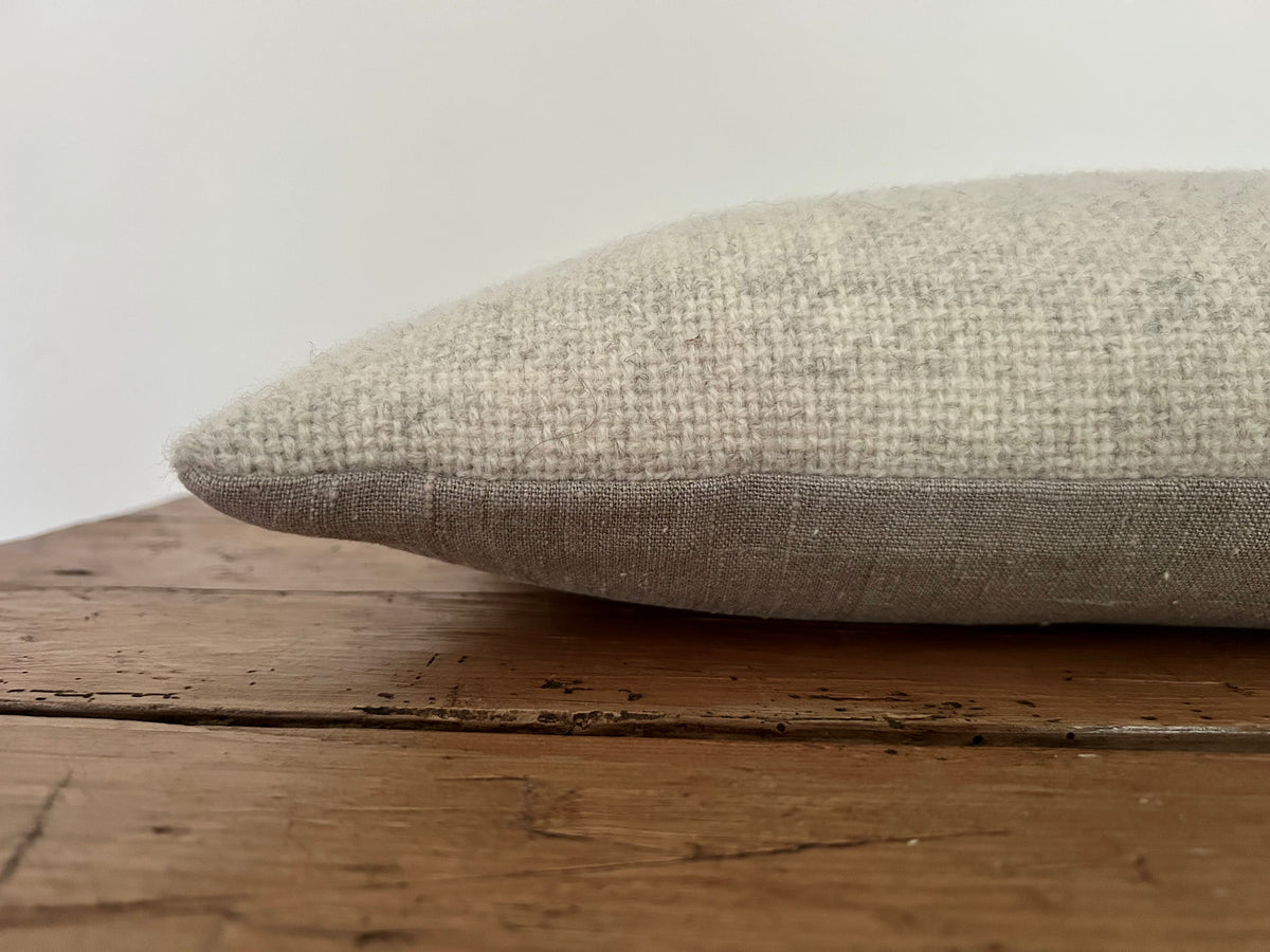 Jacob Wool & Linen Cushion - Tussah Silk Stripe